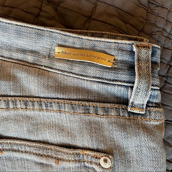 Anthropologie Pilcro Boyfriend Red Tassel hem, 25P - Picture 4 of 7